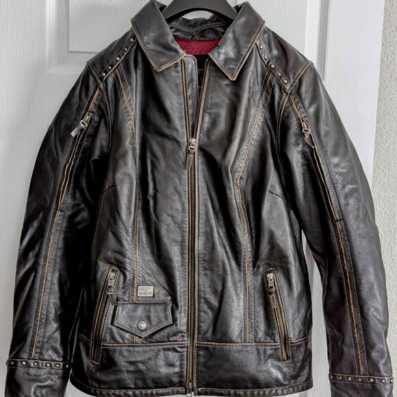 Harley Davidson Intrepidity Leather Coat WITH Armour - Picture 3 of 8